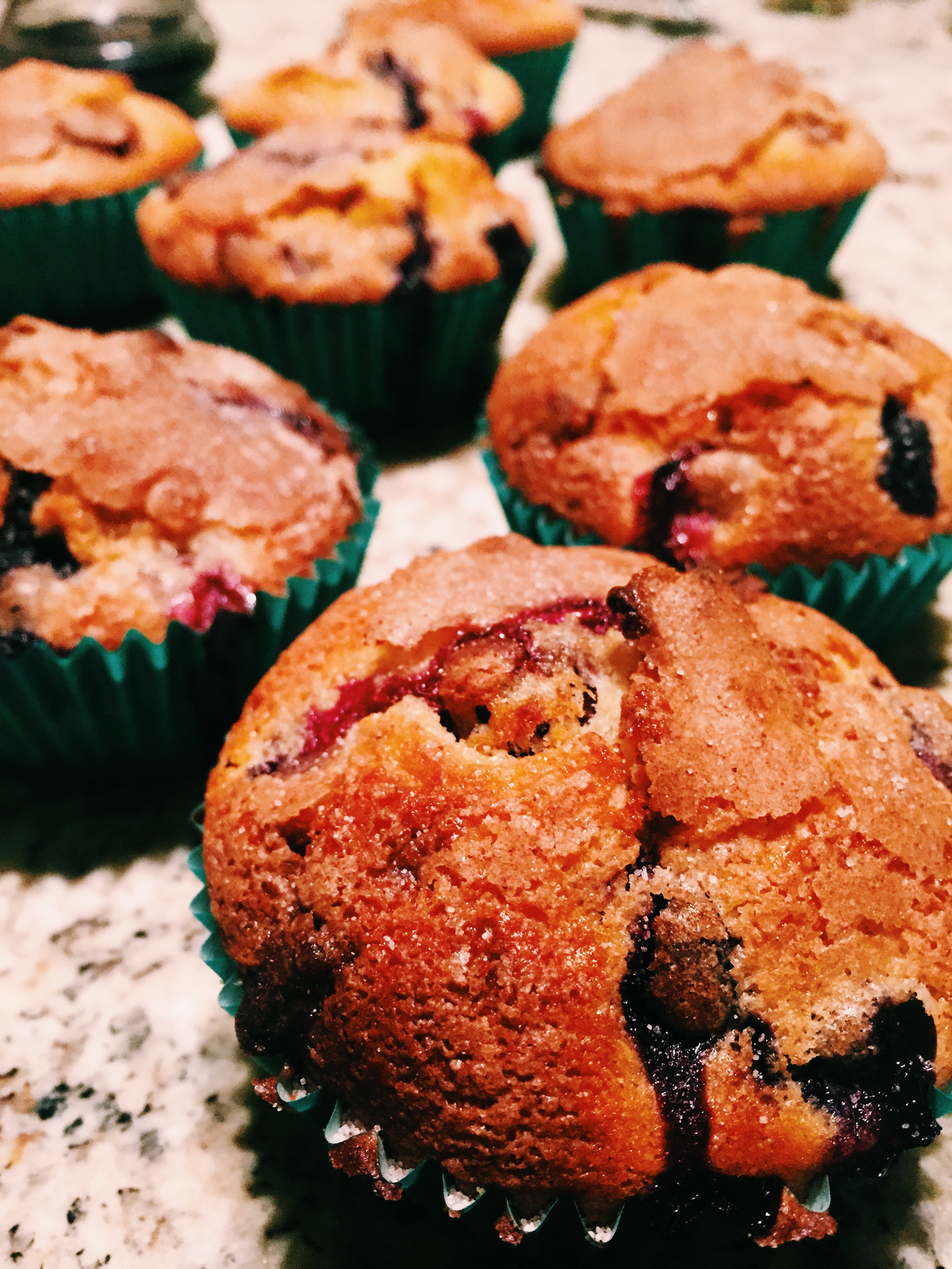 Chocolate and Blueberry Muffins