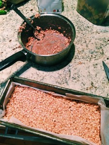 Rice Krispy Treat Gingerbread Houses