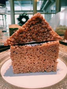 Rice Krispy Treat Gingerbread Houses