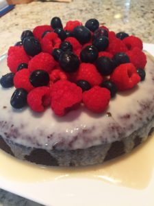 Yoghurt Almond Cake with Fresh Berries