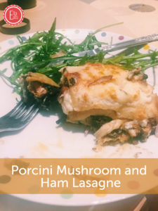 Porcini Mushroom and Ham Lasagne