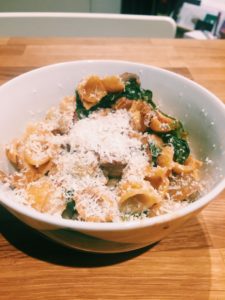Pasta with a Mushroom and Tomato Sauce