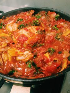 Italian Pork with a Tomato and Mushroom Sauce