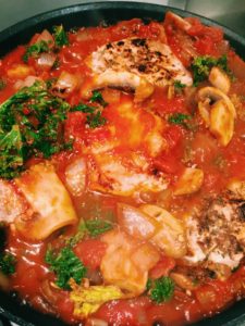 Italian Pork with a Tomato and Mushroom Sauce