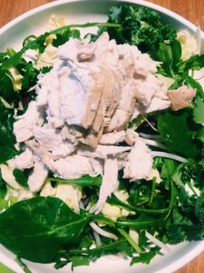 Green tea poached chicken