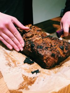 Apple butter bread with peanut butter chips